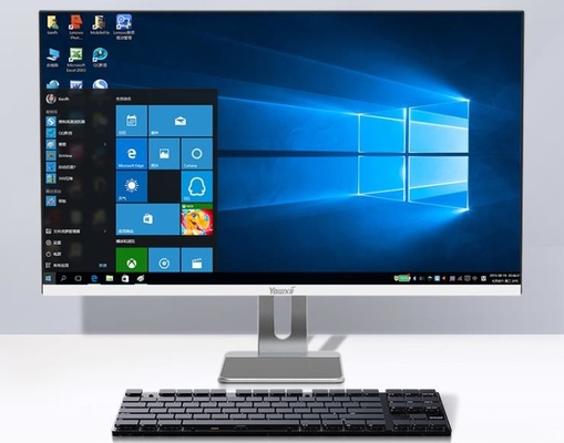 All-in-One-Touchscreen-Computer mit Standfuß aus ABS-Aluminiumlegierung, 178 ° breiter Sichtwinkel