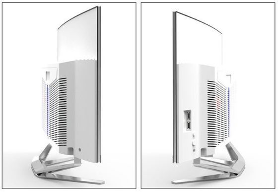 I5 - 2670 AIO-Spiel PC 24 Zoll aller in einem Computer-Silberweiß