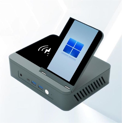 Schwarz/Silber 0,3 kg Mini PC Desktop Host 128G Speicher mit aktualisierbarem WLAN/CPU/OS